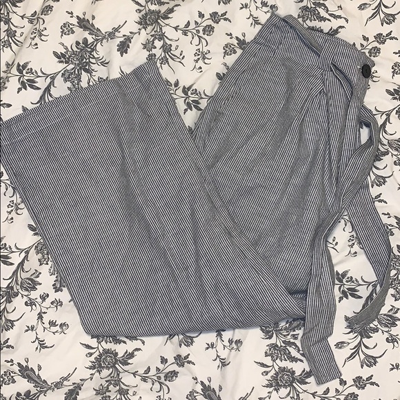 Frank and Oak Good Cotton Striped Wide-Leg Pants - Picture 7 of 8